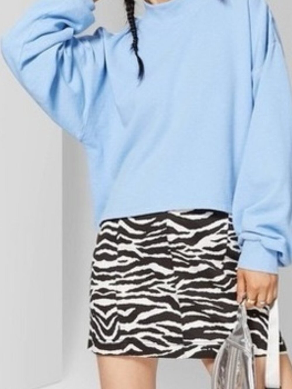 Wild Fable Zebra Print Corduroy Mini Skirt – Size 14